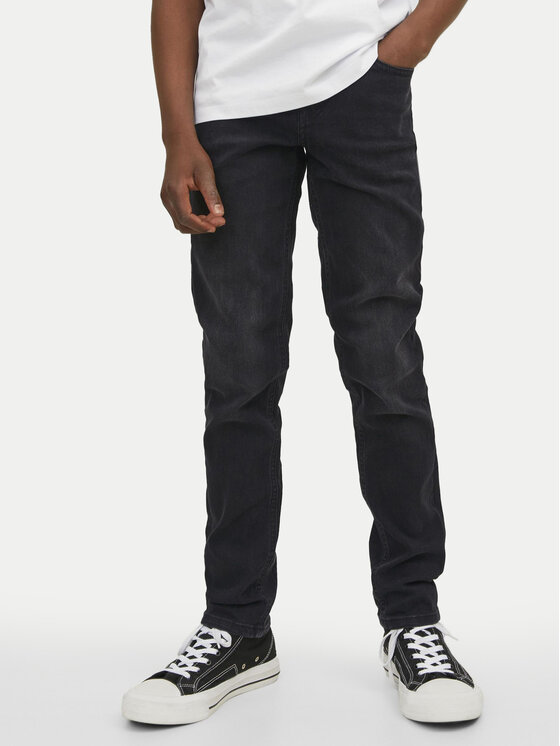 Jack&Jones Junior Jeans Hlače Glenn 12244074 Črna Slim Fit