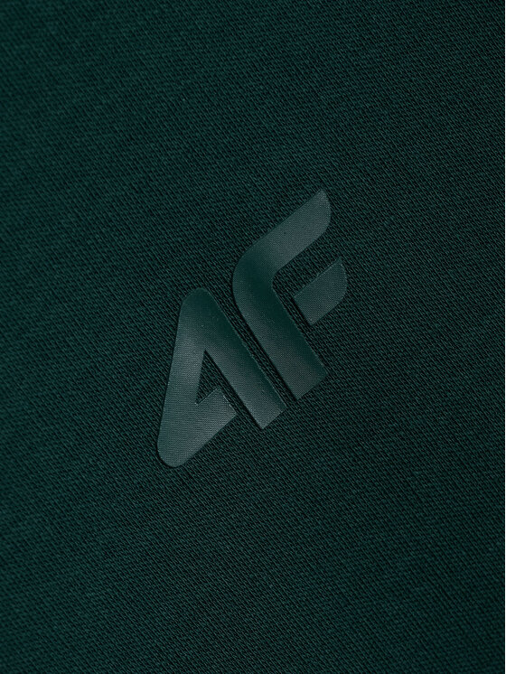 4F 4F T-Shirt ESSENTIAL Zielony ciemny Regular Fit