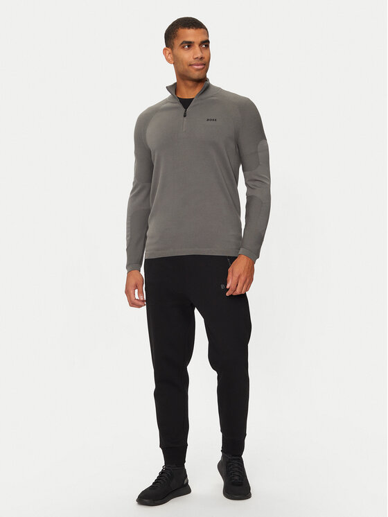 BOSS Boss Džemper Perform-X_QZ 50498525 Siva Regular Fit