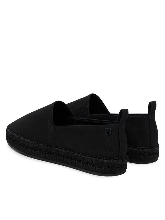 Calvin Klein Calvin Klein Espadrile Oblique Espadrille Canvas HW0HW02931 Negru