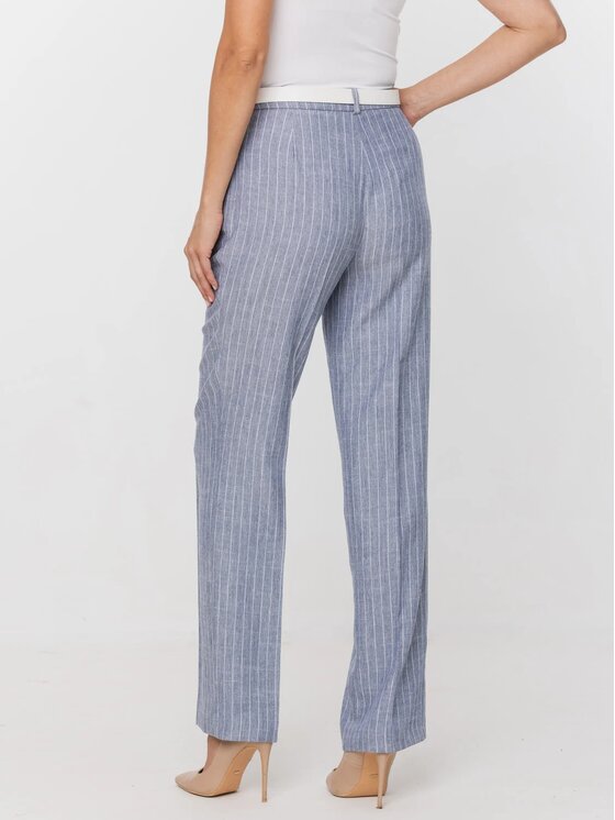Willsoor Willsoor Spodnie materiałowe 68110 Niebieski jasny Wide Leg