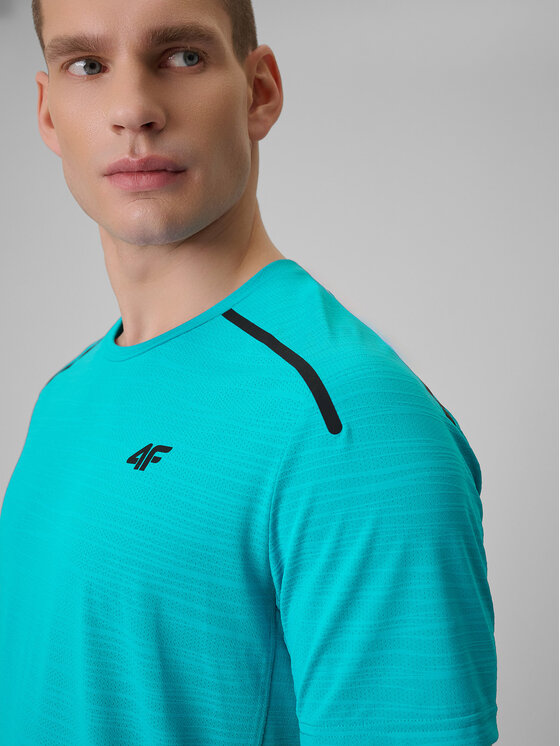 4F 4F Koszulka techniczna active Turkusowy Regular Fit
