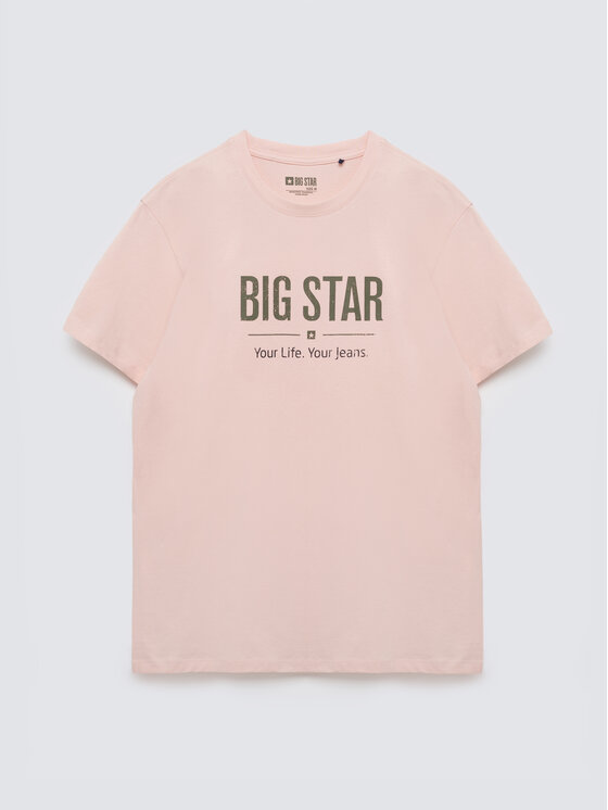 BIG STAR BIG STAR T-Shirt BRUNO Różowy Basic Fit
