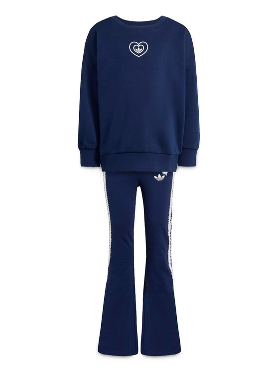 adidas adidas Pulóver és leggins szett Disney KE0484 Sötétkék Slim Fit