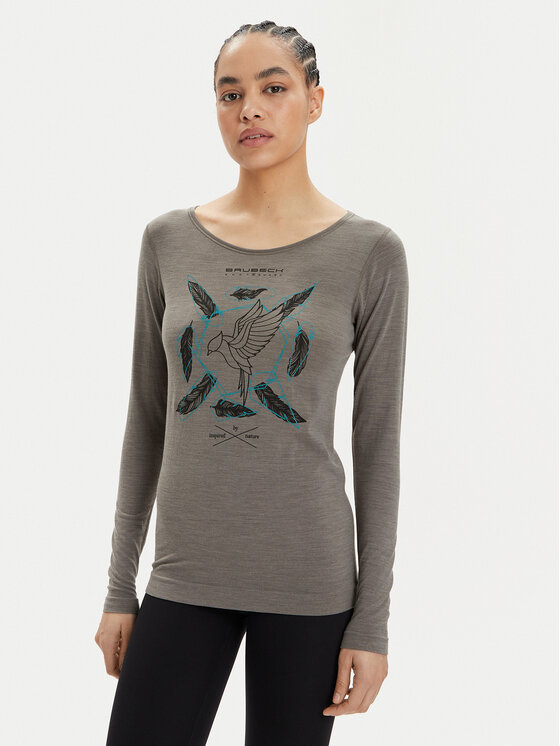 Brubeck Brubeck Treniņkrekls LS1415W Pelēks Slim Fit