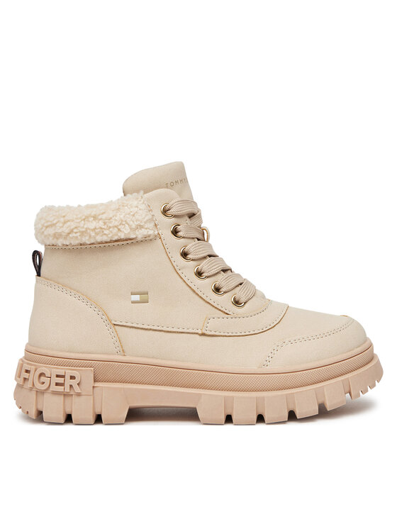 Tommy Hilfiger Tommy Hilfiger Žygio batai Lace-Up Bootie T1A5-33597-1628 S Smėlio