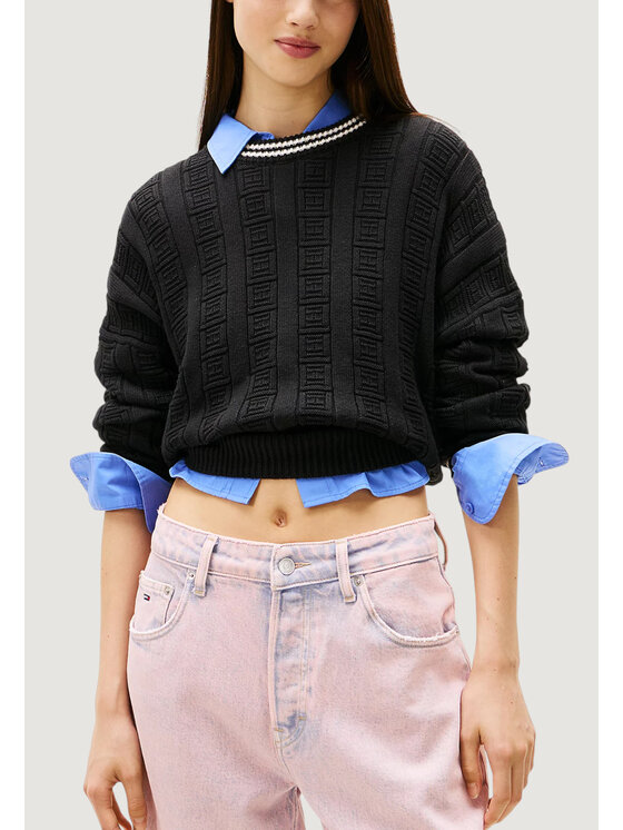 Tommy Jeans Tommy Jeans Maglione DW0DW22025 Nero Casual Fit