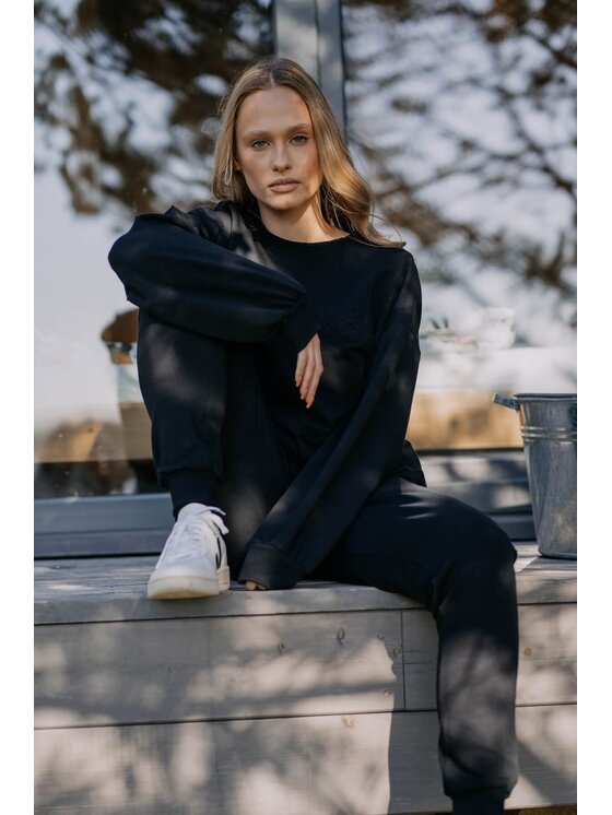White pocket White pocket Joggery joggery Czarny Regular Fit