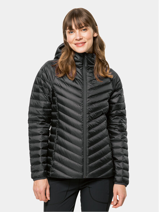 Jack Wolfskin Jack Wolfskin Geacă din puf Passamani Down Hoody 1207101 Negru Regular Fit