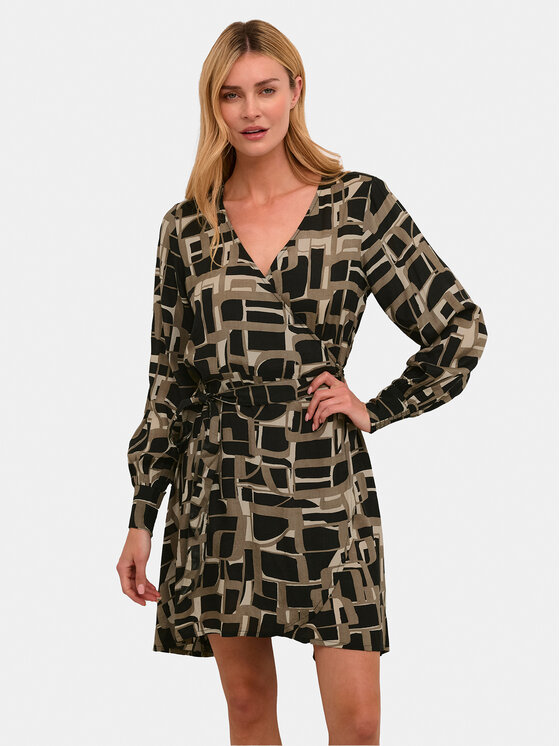 Kaffe Kaffe Rochie de zi Tanya 10508240 Negru Regular Fit