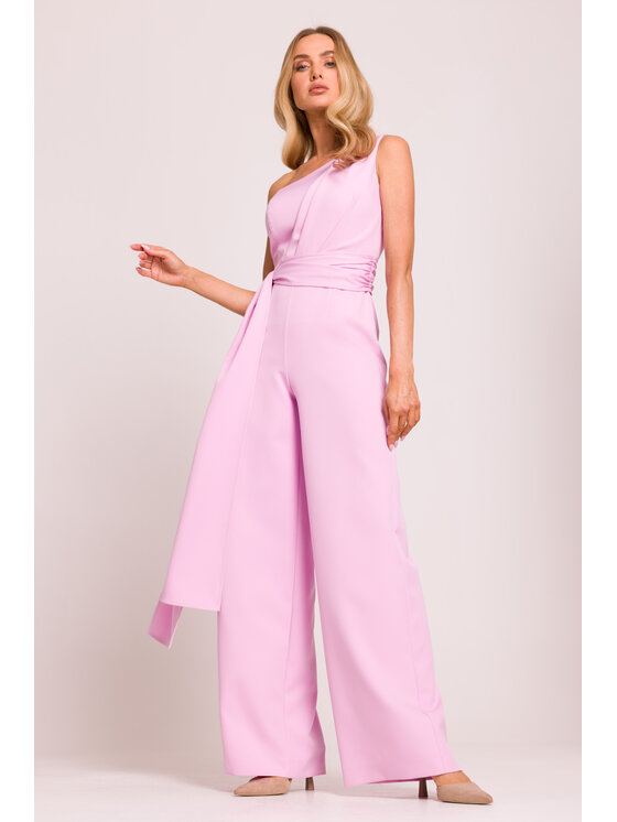 Made of Emotion Made of Emotion Jumpsuit M845 Rosa Sexy Straight Fit