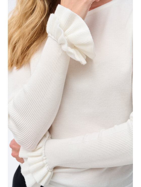 blue shadow blue shadow Sweter Daxy. Biały Regular Fit