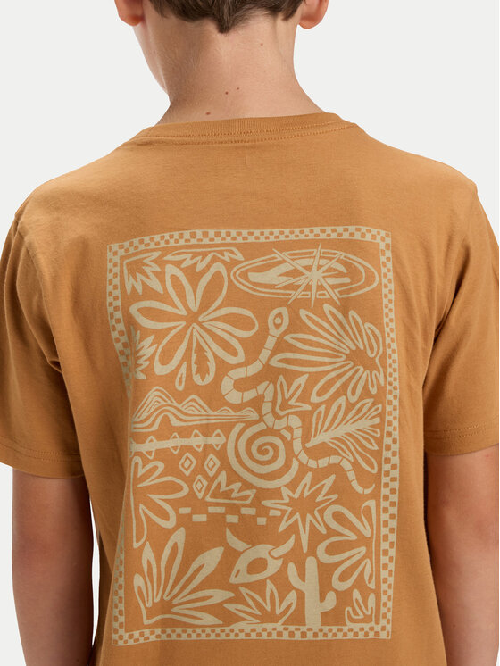 Quiksilver Quiksilver T-Shirt Hw Snaky Ways EQBZT04912 Hnědá Regular Fit