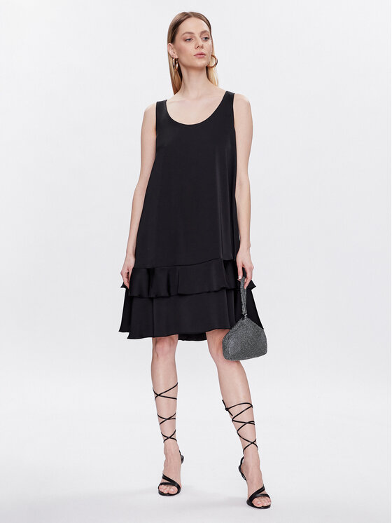 Liu Jo Beachwear Liu Jo Beachwear Коктейлна рокля VA3101 T3416 Черен Relaxed Fit