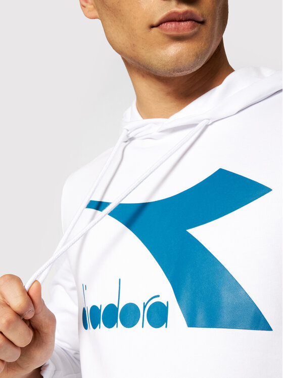 Diadora Felpa Big Logo 102.177089 Bianco Regular Fit Modivo