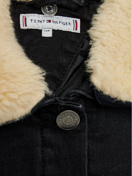 Tommy Hilfiger Giacca di jeans Trucker Sherpa KG0KG06916 Nero Regular Fit Modivo