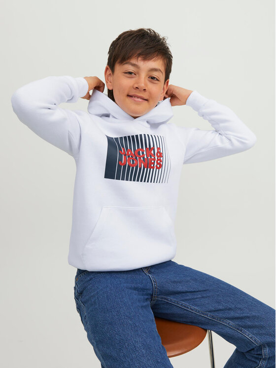 Jack&Jones Junior Jack&Jones Junior Majica dugih rukava 12237459 Bijela Regular Fit