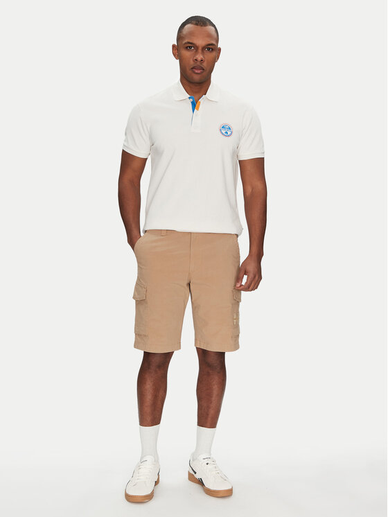 Napapijri Napapijri Tricou polo E-Clanis NP0A4ID3N1A1 Alb Regular Fit