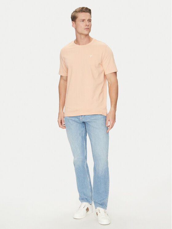 Guess Guess T-Shirt M4YI0A KCCM1 Pomarańczowy Regular Fit