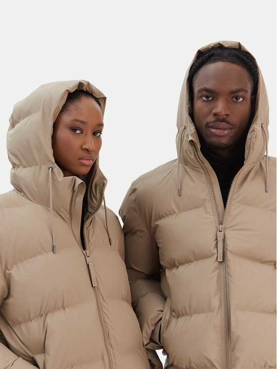 Rains Rains Μπουφάν χειμωνιάτικο Unisex 15120 Μπεζ Regular Fit