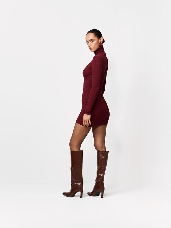 La Mania La Mania Každodenní šaty YOKO Bordó Basic Fit