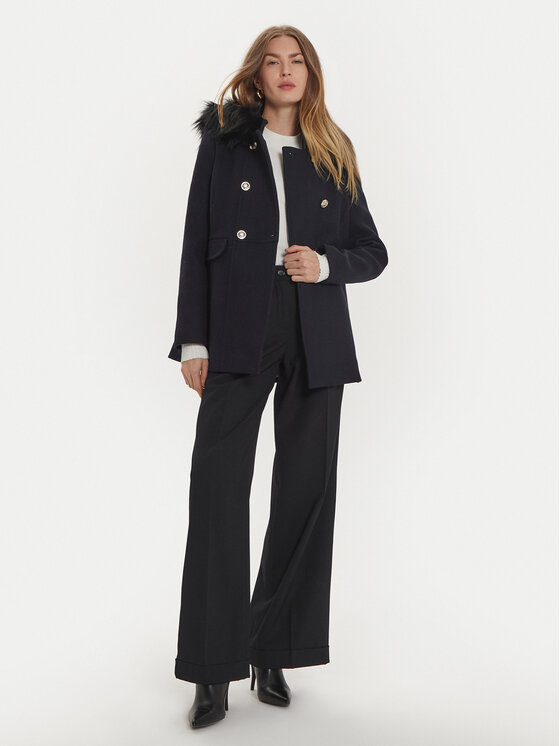 Morgan Morgan Wollmantel 242-GMARIE Dunkelblau Regular Fit