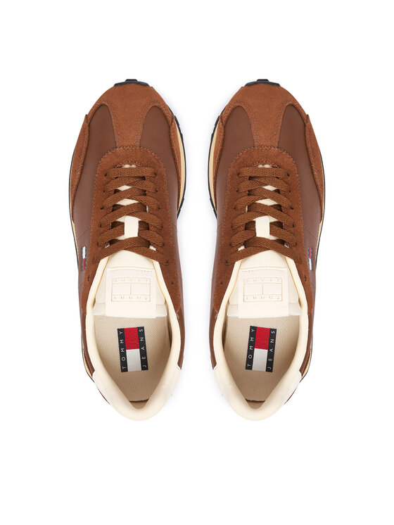 Tommy Jeans Tommy Jeans Сникърси Retro Runner Archive Ltr EN0EN03097 Кафяв