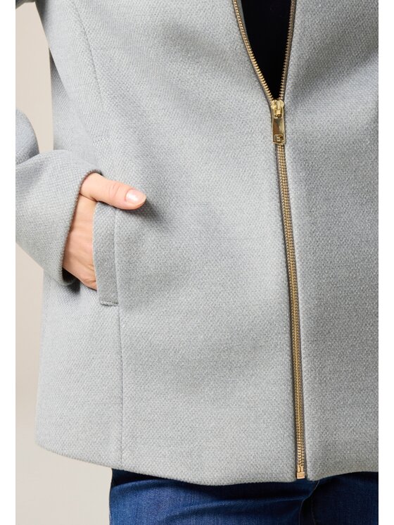 Oltre Oltre Płaszcz 8722R001289N013 Szary Baggy Fit