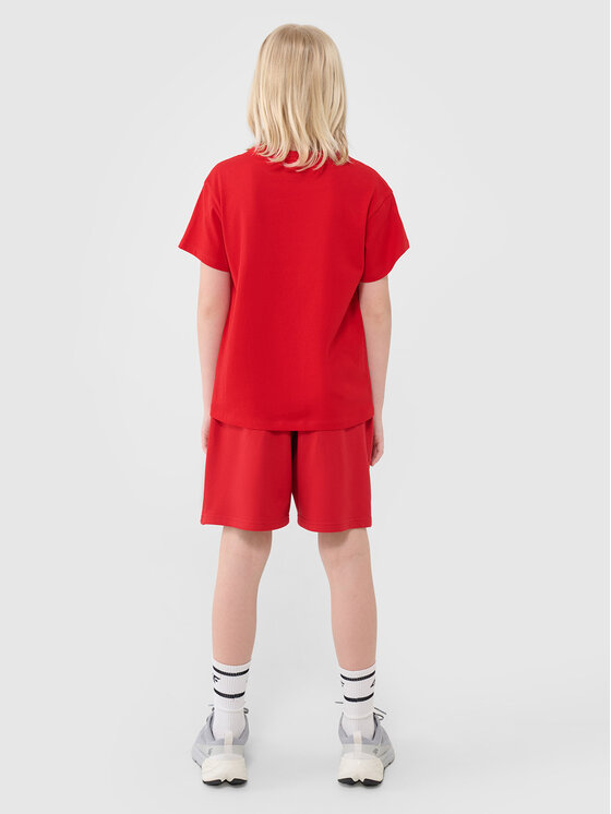 4F 4F Spodnie dresowe BASIC+ Czerwony Oversize