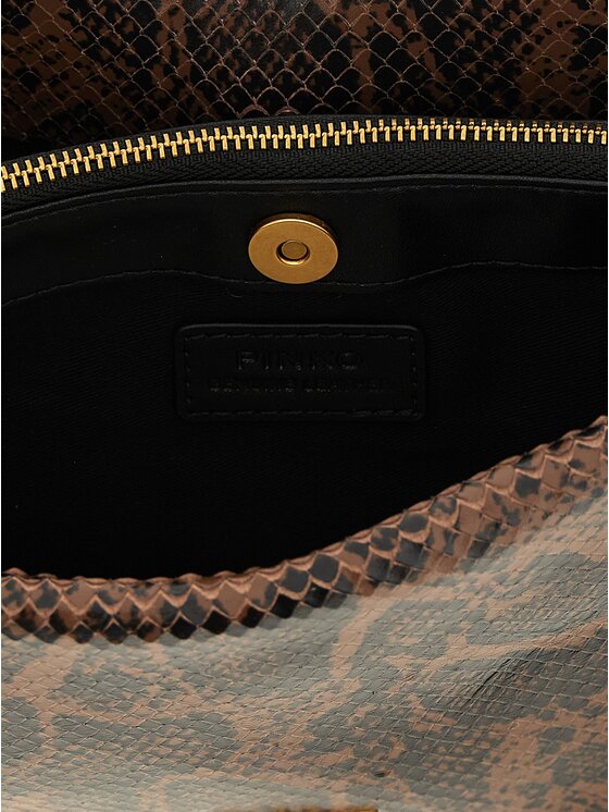 PINKO PINKO Torebka Brown Calfskin Crossbody Brązowy