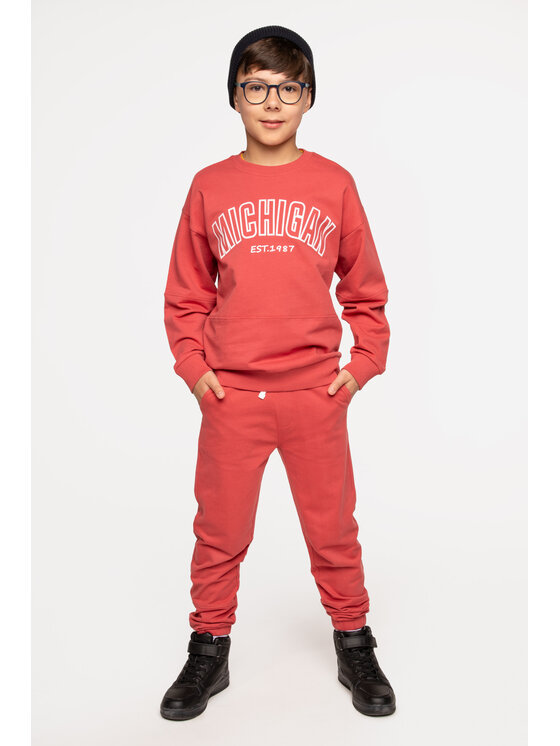 Coccodrillo Coccodrillo Spodnie dresowe ZC3120101VBB-017 Bordowy Regular Fit
