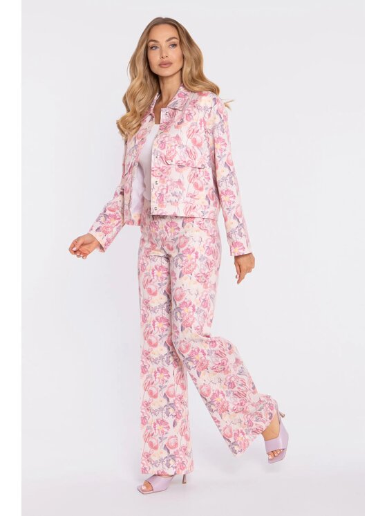 Made of Emotion Made of Emotion Pantaloni di tessuto M911 Rosa Wide Leg