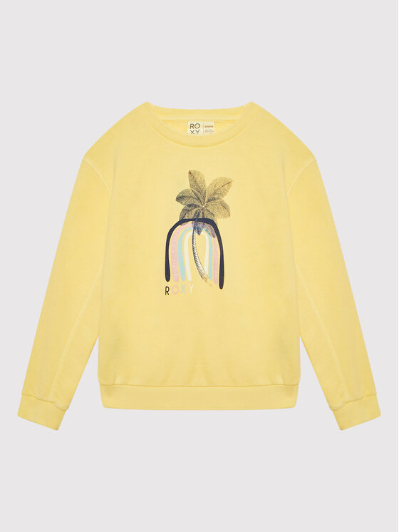 Roxy Roxy Суитшърт Oh Happy Day ERGFT03724 Жълт Regular Fit