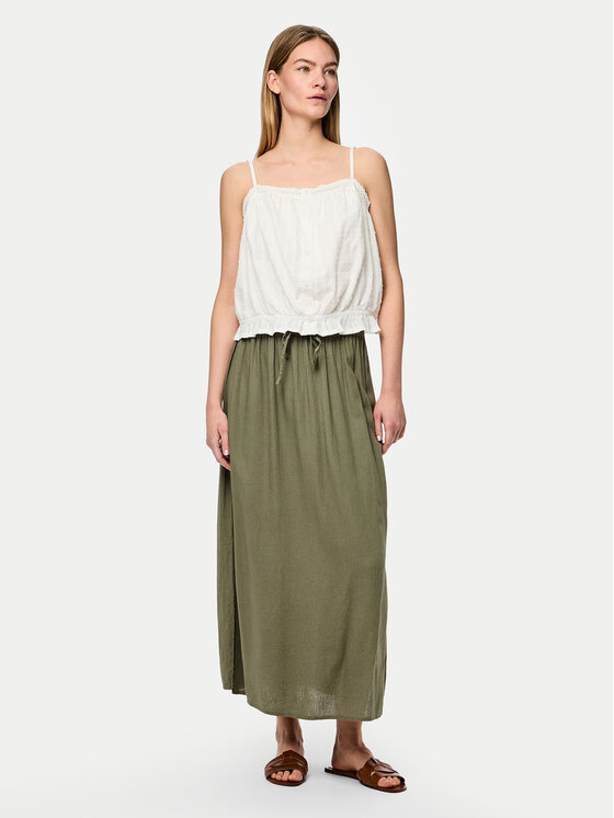 Pieces Pieces Спідниця-міді Pia 17151888 Зелений Regular Fit