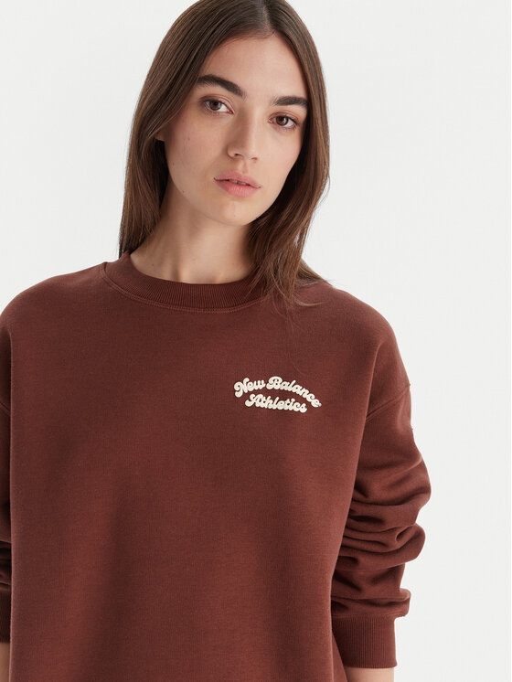 New Balance New Balance Sweatshirt WT53516 Braun Relaxed Fit