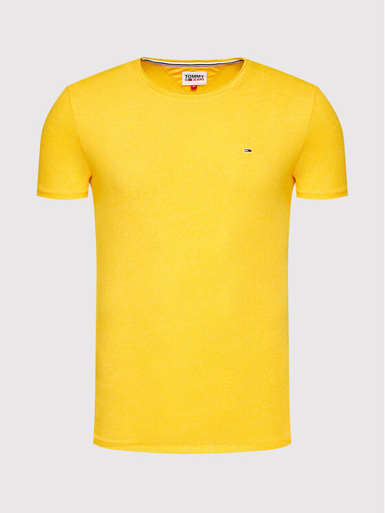Tommy Jeans Tommy Jeans T-krekls Jaspe DM0DM09586 Dzeltens Slim Fit