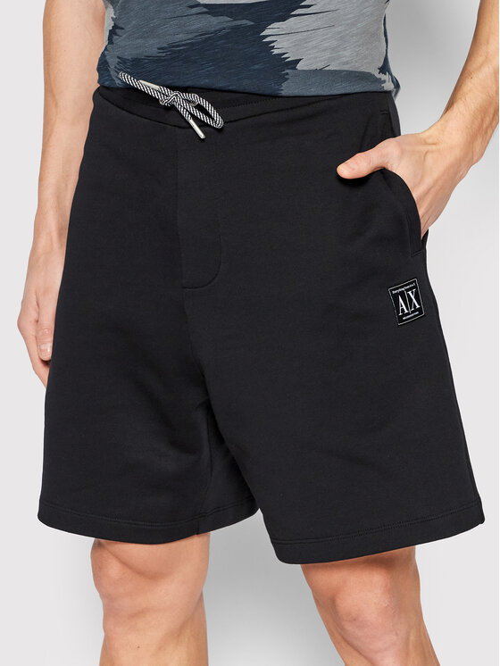 Armani Exchange Armani Exchange Sportovní kraťasy 3LZSAF ZJFAZ 1200 Černá Regular Fit