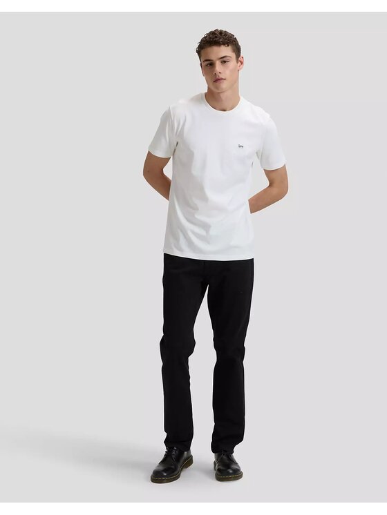 Lee Lee T-Shirt SS PATCH LOGO TEE Biały Regular Fit