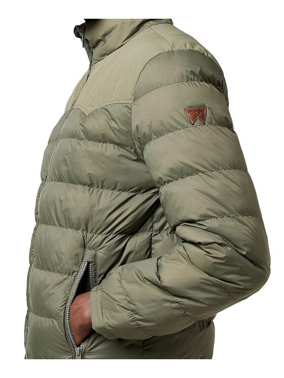 Wrangler Wrangler Giubbotto invernale PACKABLE PUFFER Verde Regular Fit