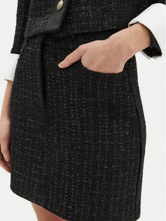 Motivi Motivi Mini sukňa 1155Q000957N Čierna Regular Fit