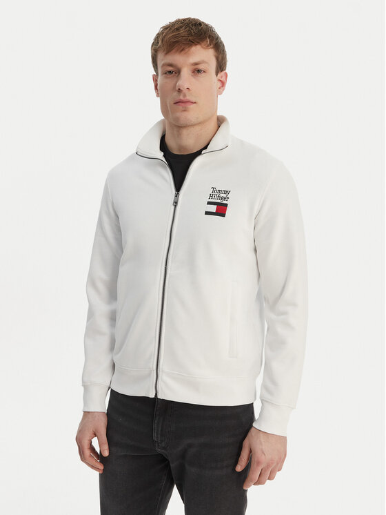 Tommy Hilfiger Tommy Hilfiger Mikina Embro MW0MW42466 Bílá Regular Fit
