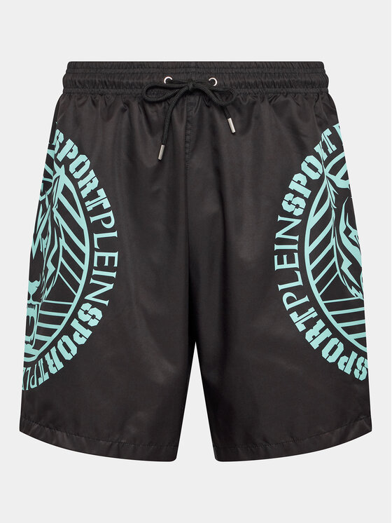 Plein Sport Plein Sport Szorty kąpielowe Tiger SACC MMX0050 SXV005N Czarny Regular Fit