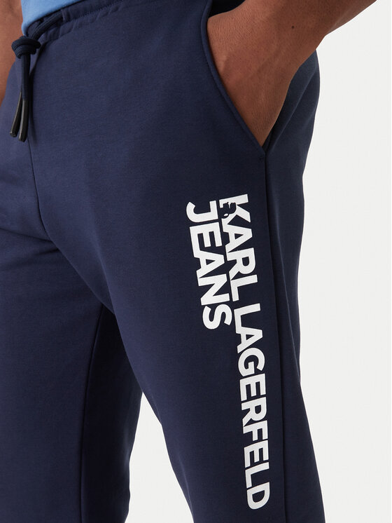 Karl Lagerfeld Jeans Karl Lagerfeld Jeans Pantaloni trening A1M10001 Bleumarin Slim Fit