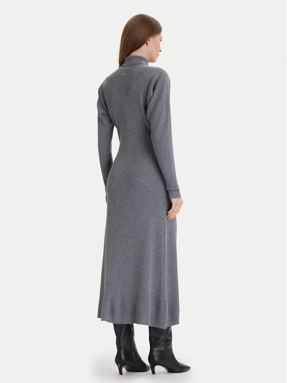 BOSS BOSS Плетена рокля Forbini 50548520 Сив Regular Fit