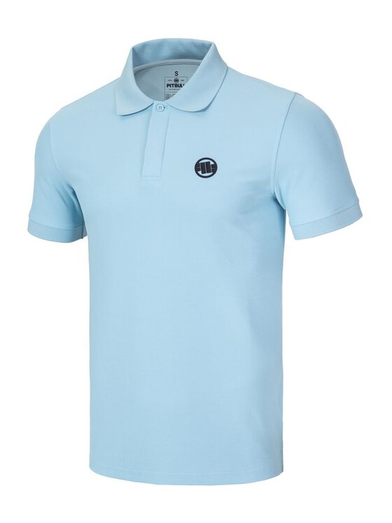 PITBULL PITBULL Polo Koszulka Niebieski jasny Regular Fit