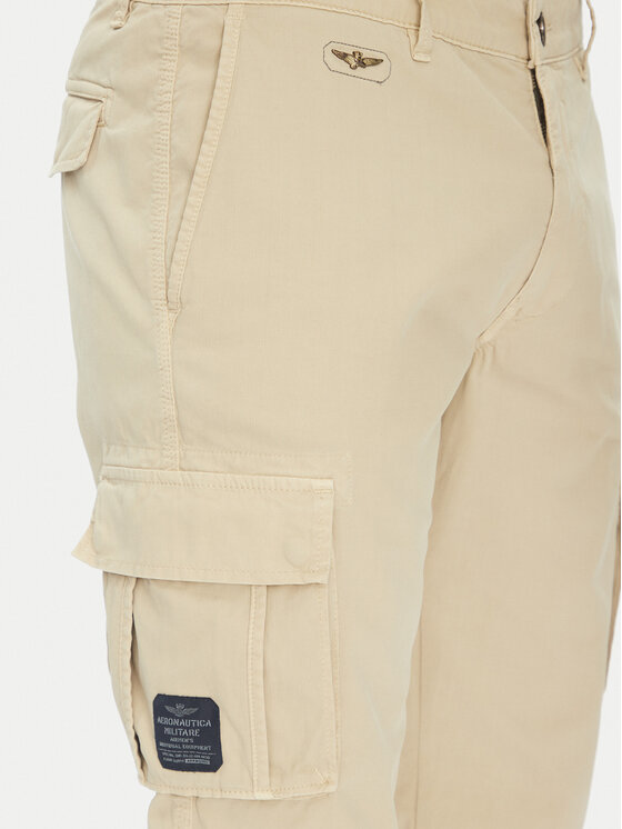 Aeronautica Militare Aeronautica Militare Pantaloni din material 251PA1329CT2443 Bej Regular Fit