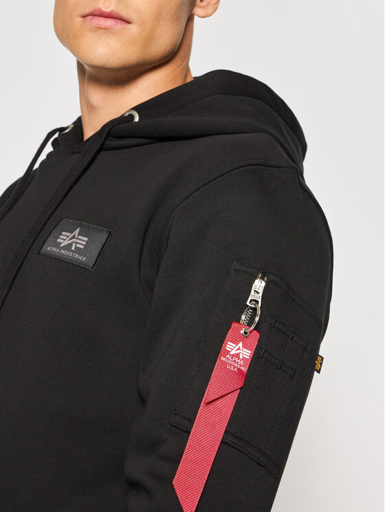 Alpha Industries Alpha Industries Džemperis Back Print 178318RP Juoda Regular Fit