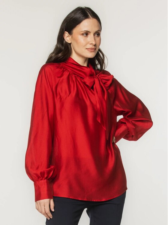 Willsoor Willsoor Bluzka 61513 Czerwony Oversize