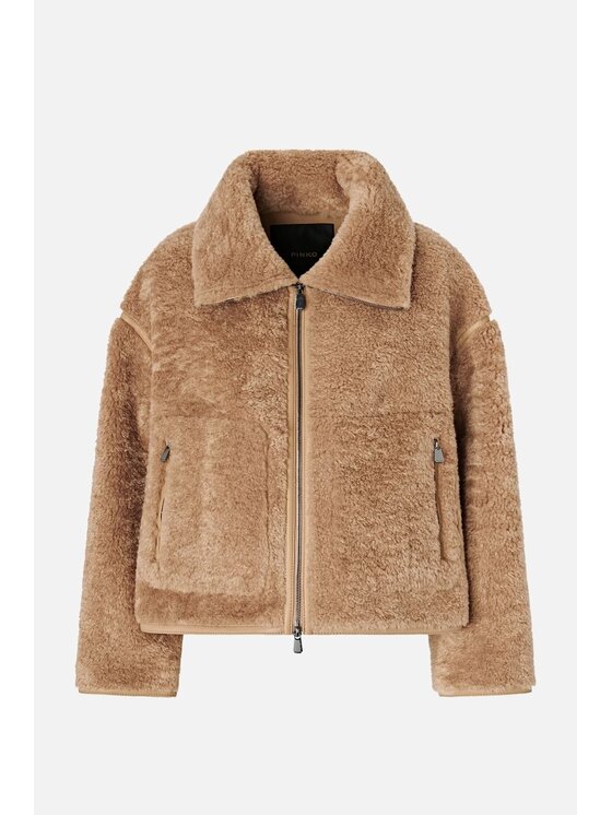 PINKO PINKO Kurtka zimowa Campis Beżowy Oversize