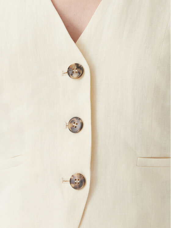 Marella Marella Prsluk za odijelo Veranda 2615151032 Écru Regular Fit